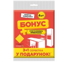 Салфетки вискозные Бонус 30*38 см 4 шт Biosphere