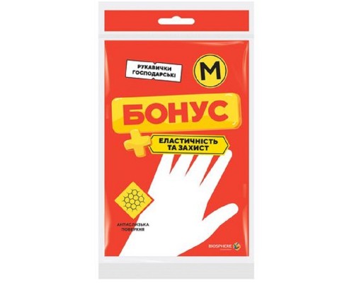 БОНУС Рукавички гумові універсальні M "Економ" 