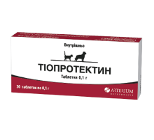 Таблетки для кошек и собак Тиопротектин гепатопротектор ампула  №20 Артериум