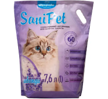 Наповнювач для котячих туалетів Sani Pet силікагелевий лаванда 7.6 л Природа