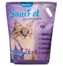 Наполнитель для кошачьих туалетов Sani Pet силикагелевый лаванда 7.6 л Природа