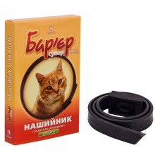 Ошейник для кошек Барьер Супер от блох и клещей черный 32,5 см Продукт