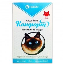 Ошейник для кошек Комфорт от блох и клещей 35 см Продукт