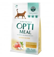 Сухий корм для дорослих котів Chicken із куркою 700 г Optimeal