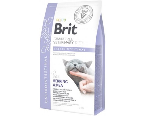 Сухой корм для котов VD Gastrointestinal Cat с сельдью и горохом при нарушениях пищеварения 2 кг Brit