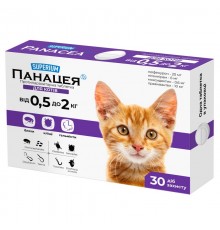 Таблетки для котов 0,5-2 кг Panacea противопаразитарное средство №1 Superium Panacea