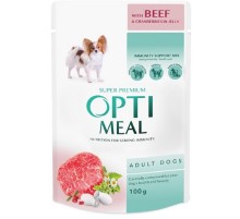 Корм для собак Adult Dogs Beef and Cranberry jelly с говядиной и клюквой в желе 100 г Optimeal