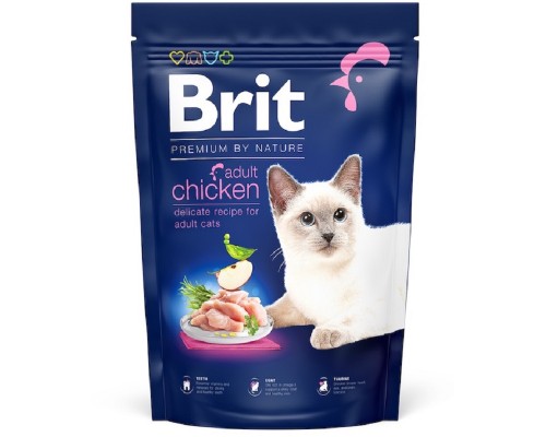 Сухой корм для котов Cat Adult Chicken с курицей для взрослых  300 г Brit Premium