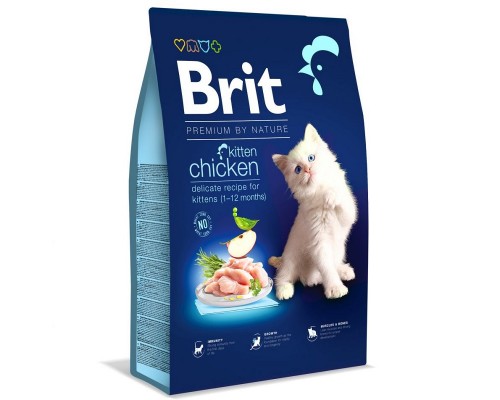 Сухий корм для кошенят 1-12 місяців Бріт Brit Premium Cat Kitten 1,5 кг