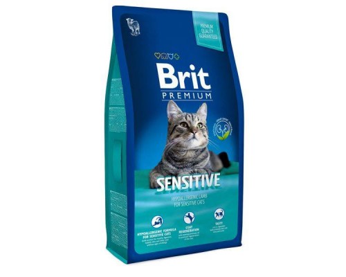 Корм для котів Brit Premium Cat Sensitive з чутливим травленням 1.5кг