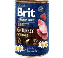 Корм для щенков и юниоров Brit Premium by Nature с индейкой и печенью 400 г Brit Premium
