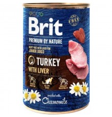 Корм для щенков и юниоров Brit Premium by Nature с индейкой и печенью 800 г Brit Premium