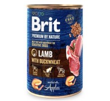 Корм для собак Бріт Brit Premium by Nature k ягня с гречкой 800г
