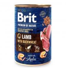 Корм для собак с чувствительным пищеварением Brit Premium by Nature с ягненком курицей гречкой и яблоком 800 г Brit Premium