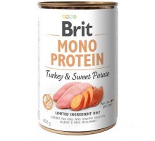 Корм для собак с чувствительным пищеварением Mono Protein Dog с индейкой и сладким картофелем 400 г Brit