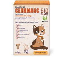 Капли для котов 7,5-10 кг Селамакс Био 1 мл №1 Биофарма