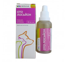Лосьон для чистки ушей кошек, собак и декоративных кроликов 30 мл BioTestLab