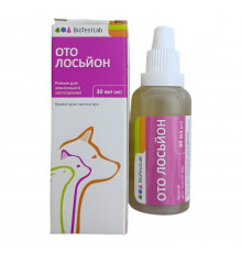 Лосьон для чистки ушей кошек, собак и декоративных кроликов 30 мл BioTestLab