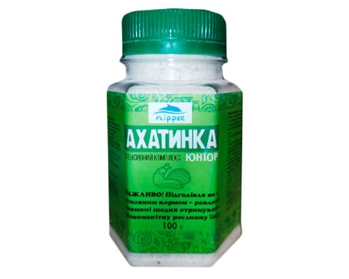 АХАТИНКА ЮНИОР белково-кальциевая подкормка с травами для улиток 100 г Flipper