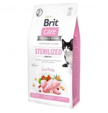 Корм Brit Care Cat сухий для стерилізованих котів з чутливим травленням Бріт Кеа Кет Грейн Фрі Стеріалайзд Сенсатів 0.4кг арт.171291			