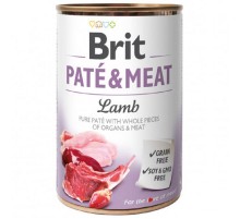 Корм для собак Pate and Meat Dog мясной паштет с цельными кусочками ягненка 400 г Brit