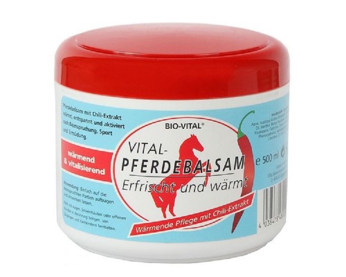 Кінський гель-бальзам охолодний для суглобів та м'язів Pferdebalsam Bio-Vital Chili 500 мл