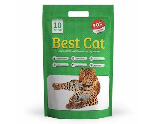Наповнювач для котячих туалетів Best Cat Green apple силікагелевий з ароматом зеленого яблука 10 л Fox