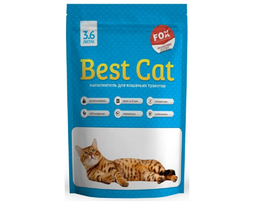 Наповнювач для котячих туалетів Best Cat Blue силікагелевий 3,6 л Fox