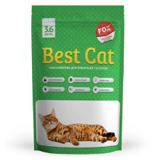 Наповнювач для котячих туалетів Best Cat Green apple силікагелевий з ароматом зеленого яблука 3,6 л Fox