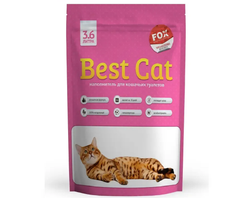 Наполнитель для кошачьих туалетов Best Cat Pink Flowers силикагелевый с ароматом розовых цветов 3,6 л Fox