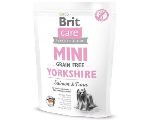 Сухий корм для собак породи йоркширський тер'єр Mini Grain Free Yorkshire Salmon and Tuna з лососем та тунцем 2 кг Brit Care