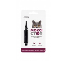 Капли для кошек 4-10 кг Моксистоп для лечения и профилактики гельминтозов 1 мл №1  ProVET