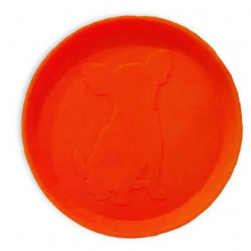 Летающая тарелка Фрисби резиновая для собак 25 г 19-19 см