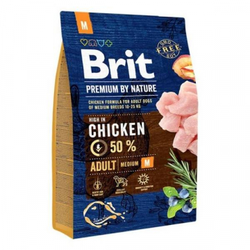 Сухий корм для собак Бріт Brit Premium Dog Adult M курка 3 кг
