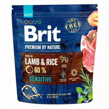 Корм для собак Бріт Brit Premium Dog Sensitive Lamb  1 кг