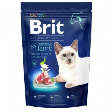 Сухий корм для кішок з чутливим травленням Brit Premium by Nature Cat Sensitive з ягнятком 300 г