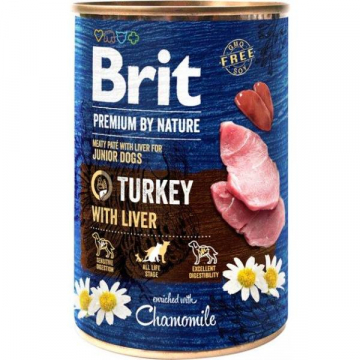 Корм для собак Бріт Brit Premium by Nature k індичка с печінкою індички 400г
