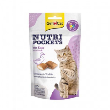Ласощі для котів Nutri Pockets Котяча вутка та мультивітамін 60г G-419220/419312
