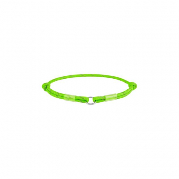 Шнурок для адресника WAUDOG Smart ID з паракорду, світловідбиваючий, розмір S, 4 мм/25-45 см, зелений COLLAR/ 60385