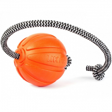 Іграшка для собак М'ячик Лайкер Корд на шнурі D 7 см 6296