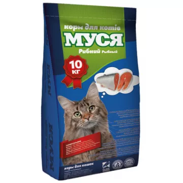 Корм для котов  МУСЯ со вкусом рыбы O.L.KAR 10 кг ЦЕНА за 1кг