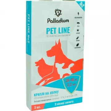 Петлайн Pet Line №2 капли спот-он для собак 10-20 кг №1*1,6 мл Palladium