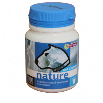 Полівітамінний комплекс Вітомакс Vitomax Nature для цуценят з молоком 100 таблеток