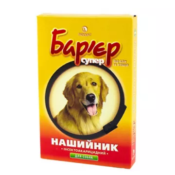 Нашийник Бар'єр від бліх і кліщів чорного кольору для собак Продукт