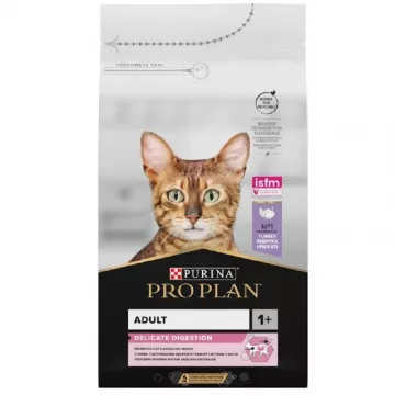 Сухой корм Purina Pro Plan Delicate с индейкой для кошек с чувствительным пищеварением 1,5 кг