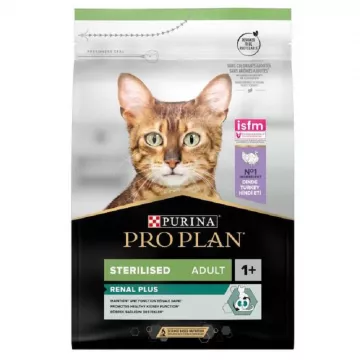 Сухой корм Purina Pro Plan Sterilised Renal Turkey для кастрированных котов и кошек на основе индейки с добавлением курицы и риса 1.5 кг