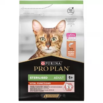 Сухой корм Purina Pro Plan Cat Sterilised Salmon для кастрированных котов и кошек на основе лосося с добавлением курицы и риса 1.5 кг