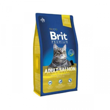 Корм для взрослых котов Брит с лососем Brit Premium Cat Adult Salmon 1,5кг