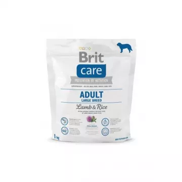 Корм для собак Бріт вагою від 25кг Brit Care Adult Large Breed Lamb and Rice 1кг