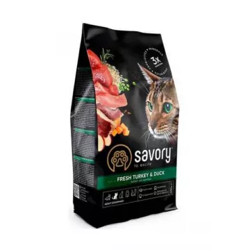 Корм для котов Савори SAVORY сухой индейка и утка 400г